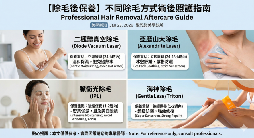 【除毛後保養】不同除毛方式的術後照護指南！專業醫師這樣說-除毛後保養 雷射除毛保養 除毛術後照護 二極體真空除毛 除毛保養守則